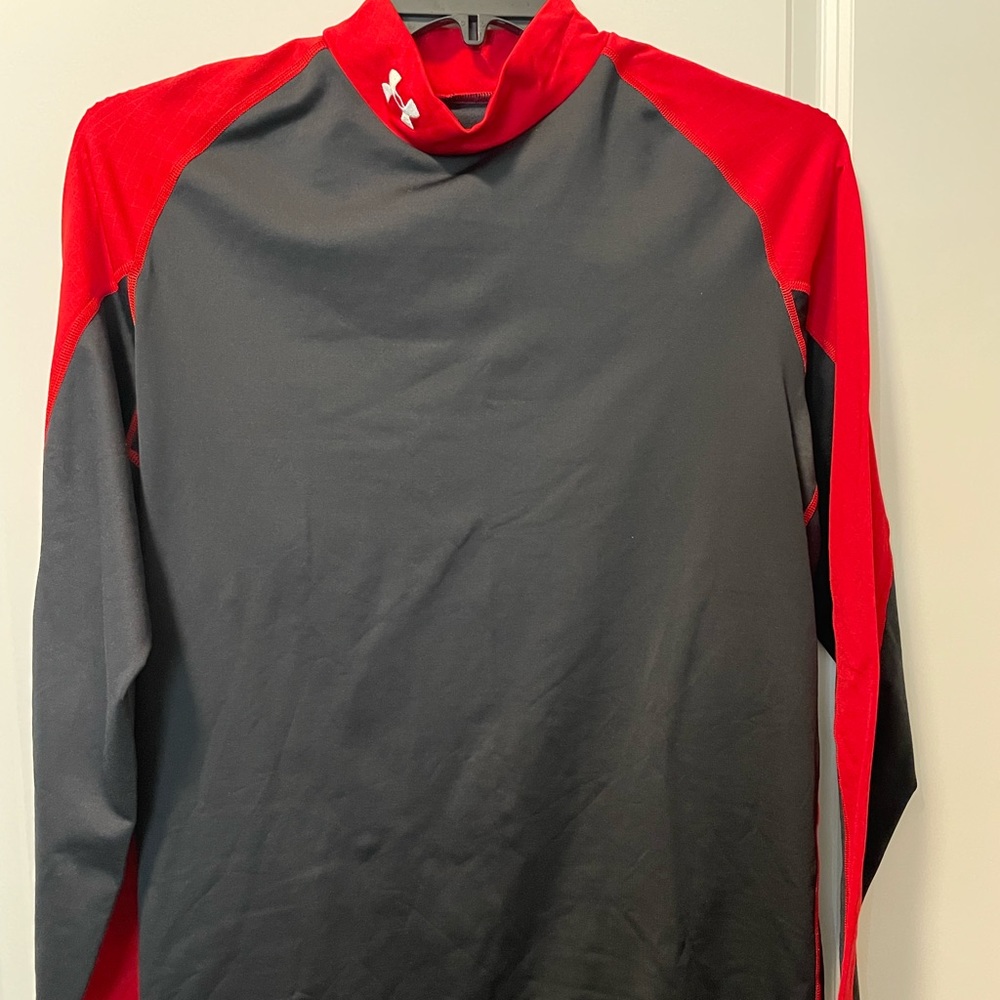 Under Armour fitted cold gear in red and grey